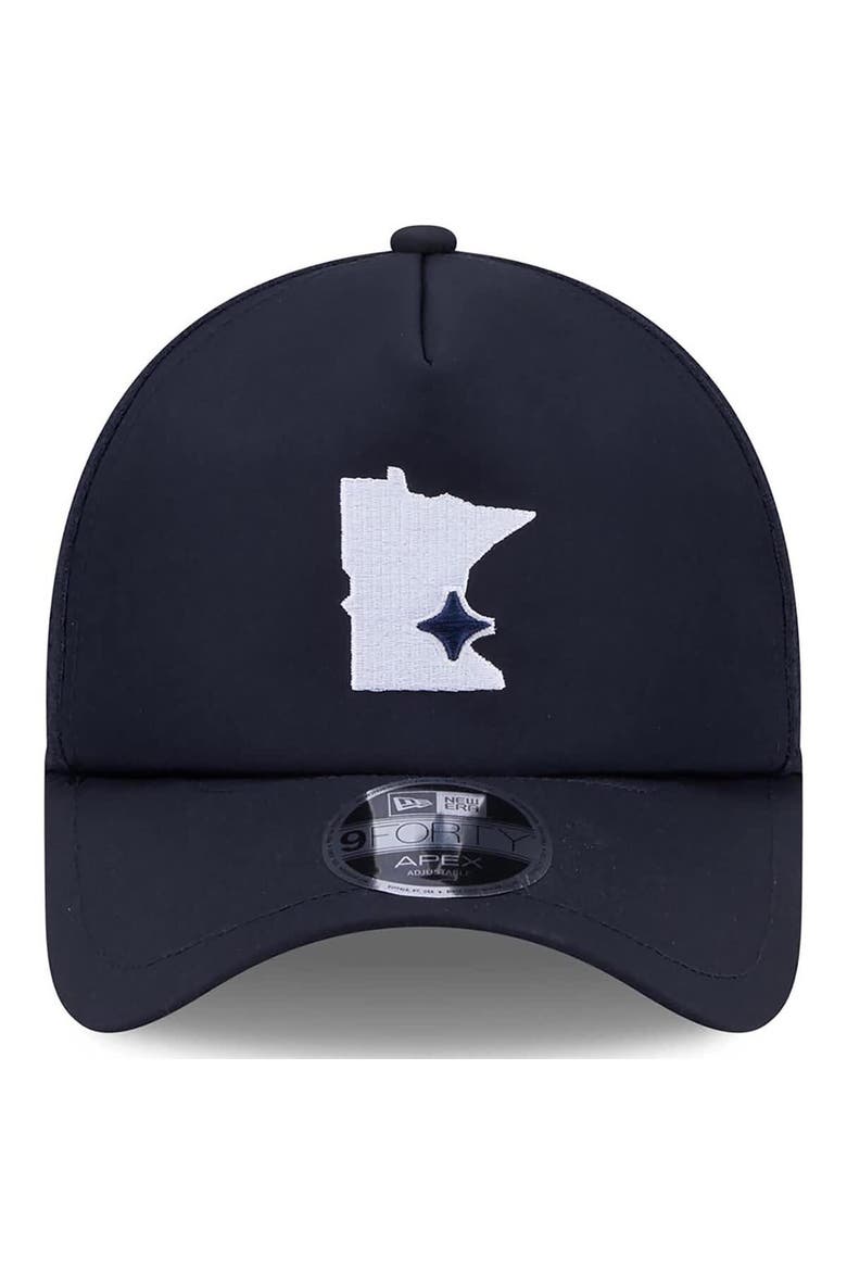 Men's New Era Navy Minnesota Twins 2026 Batting Practice Alternate Apex 9FORTY Adjustable Hat, Alternate, color, Navy