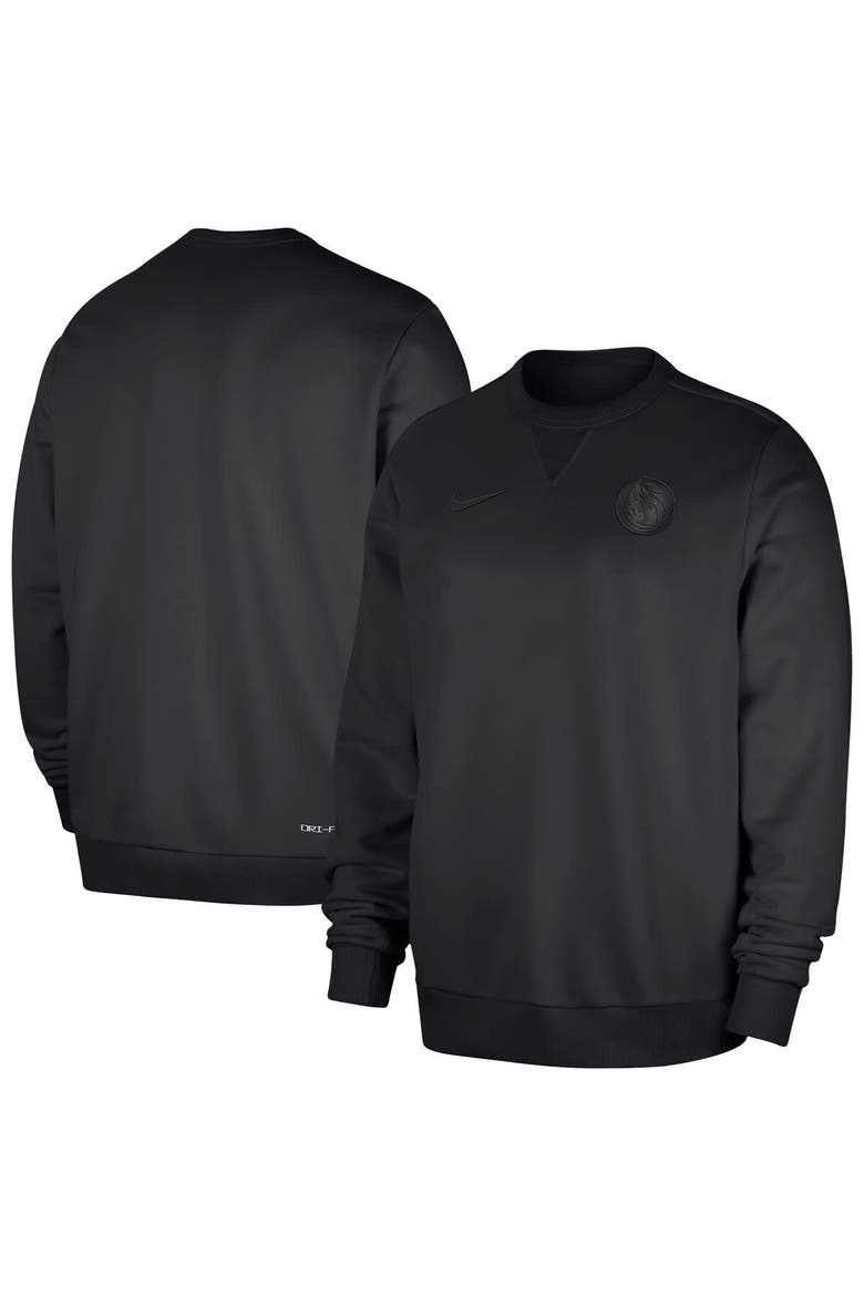 Men's Nike  Black Dallas Mavericks Authentic Standard Issue Travel Dri-FIT Sweatshirt, Main, color, Black