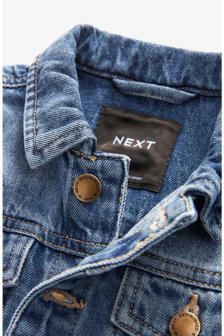 Kids' Cotton Denim Trucker Jacket, Alternate, color, BLUE