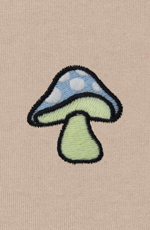 Dalix Mushroom Zip Hoodie In Tan