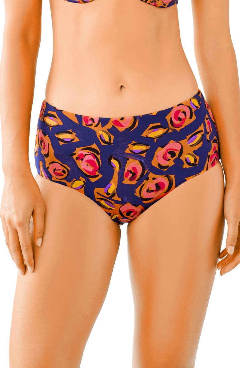 Huit High Waist Bikini Bottoms, Alternate, color, Print