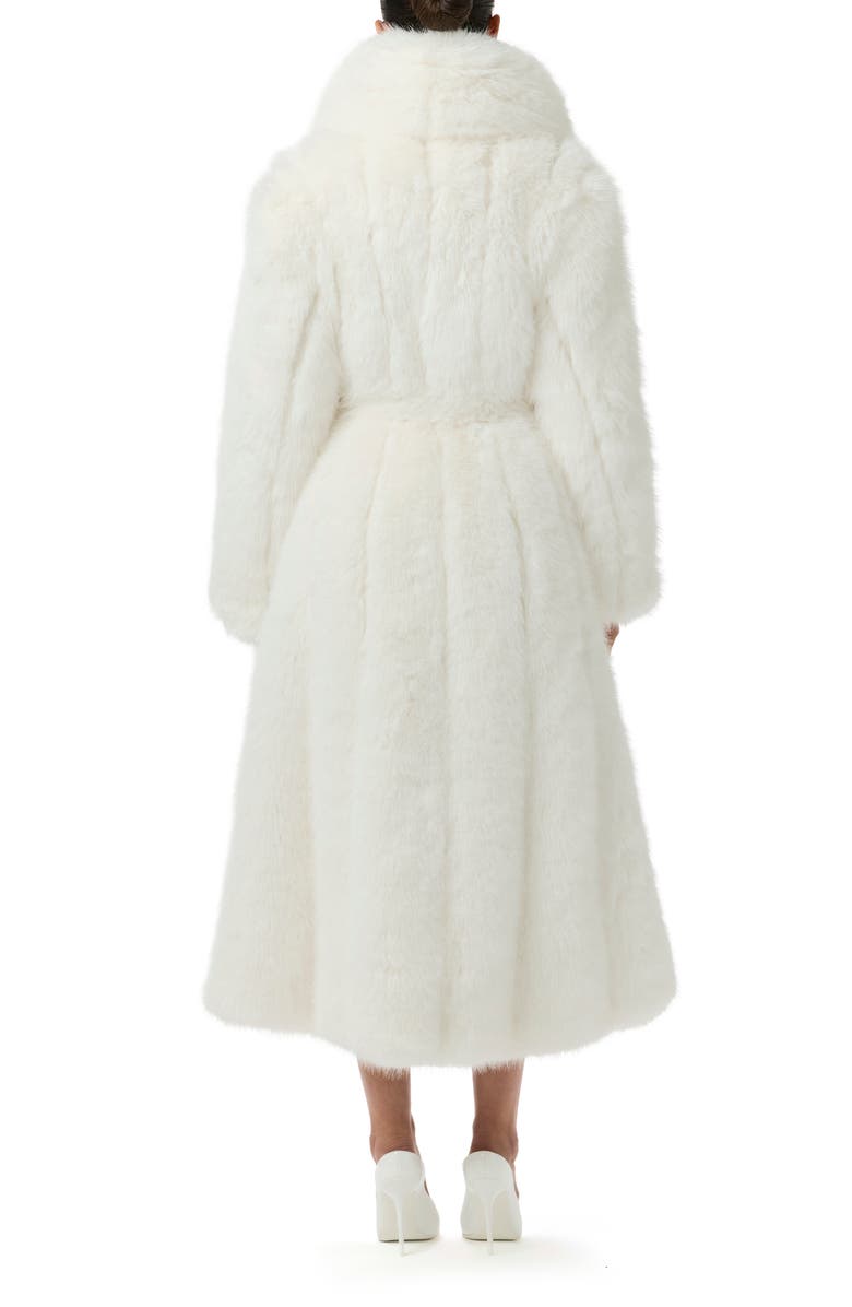 Naked Wardrobe Pelted Faux Fur Coat, Alternate, color, White