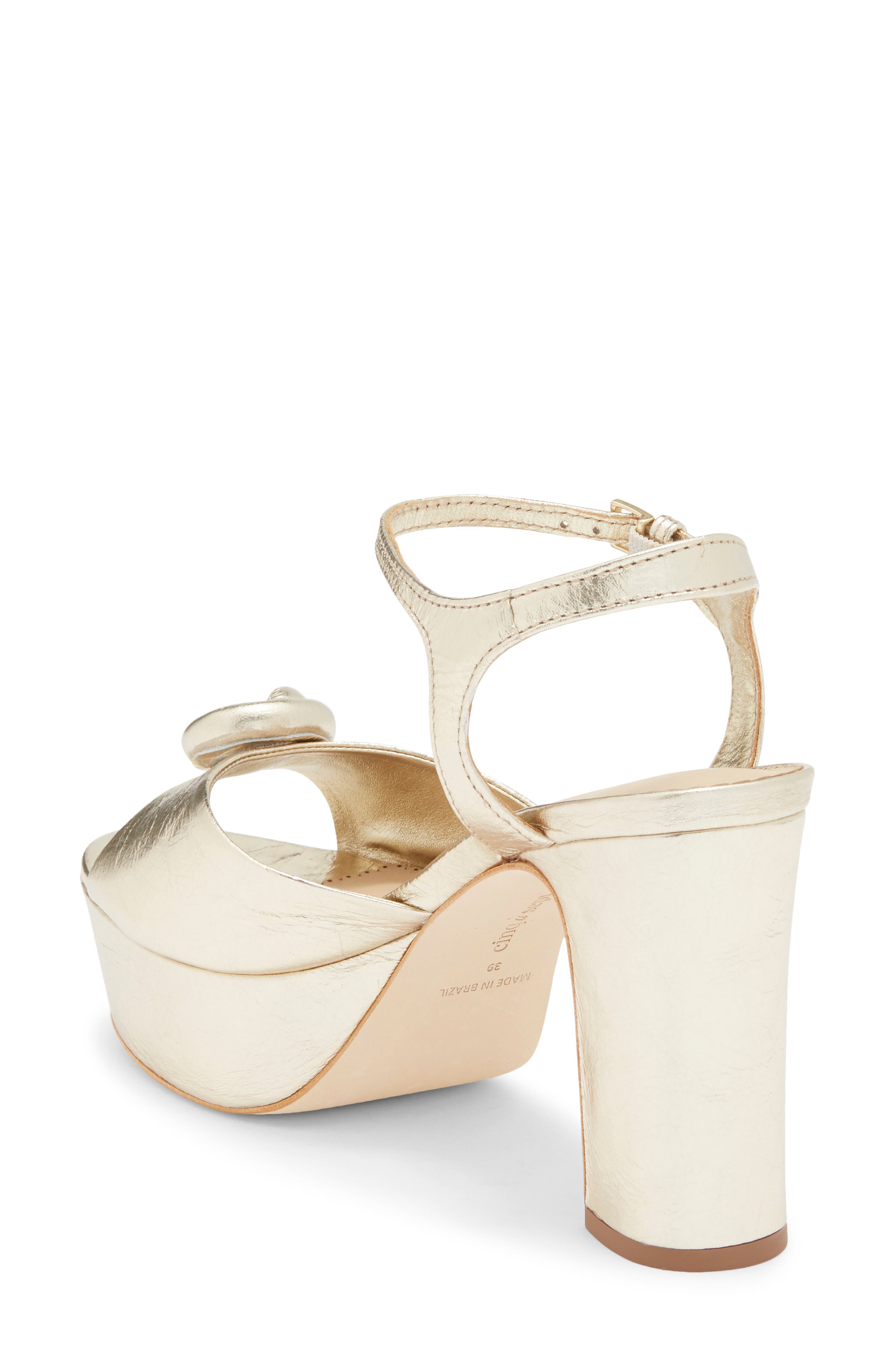 Arianna Ankle Strap Platform Sandal, Alternate, color, LIGHT GOLD