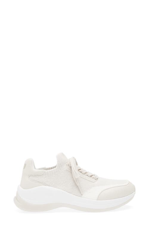 Karl Lagerfeld Paris Carsyn Knit Sneaker In Soft White