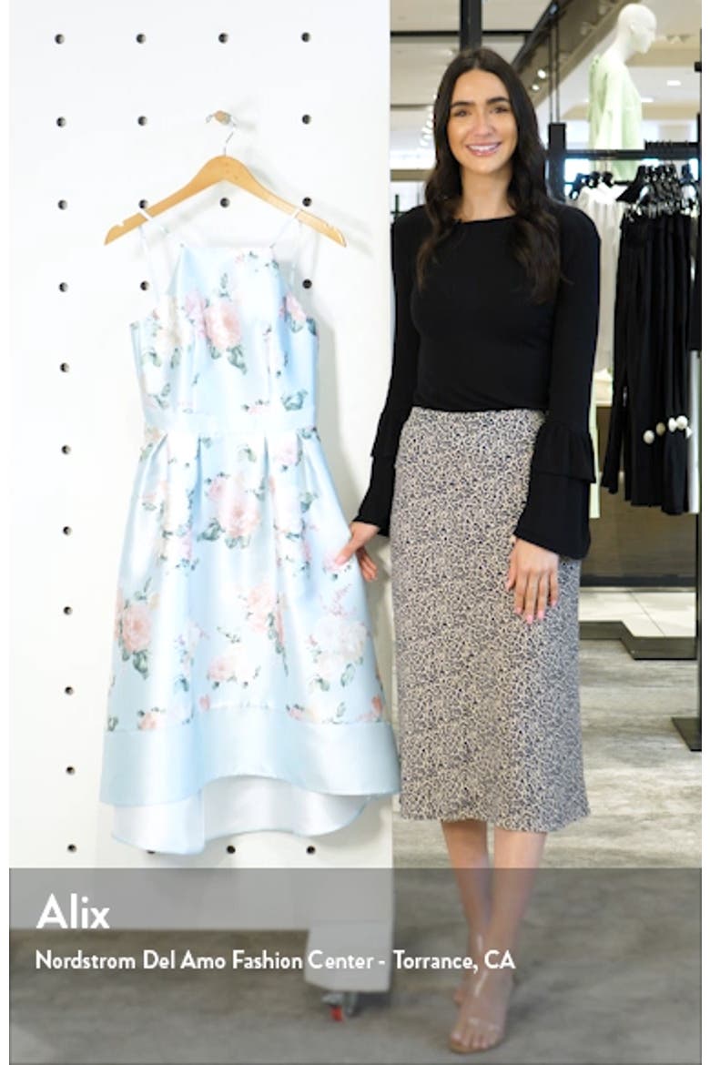 Tallie Floral Satin Cocktail Dress video