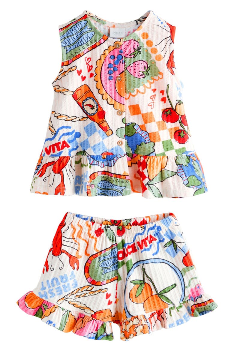 Kids' Rib Top & Shorts Set, Main, color, MULTI