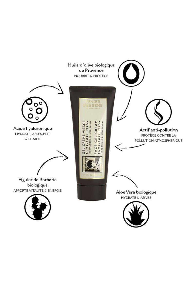 L'Olivier Anti-Polution Facial Gel Cream, Alternate, color, Black