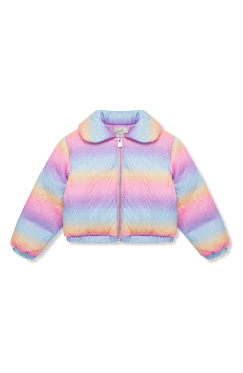 Kids' Rainbow Ombré Quilted Jacket (Toddler, Little Kid & Big Kid)