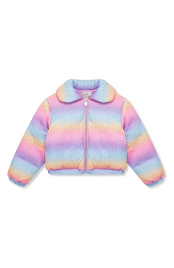 PEEK AREN'T YOU CURIOUS PEEK AREN'T YOU CURIOUS KIDS' RAINBOW OMBRÉ QUILTED JACKET