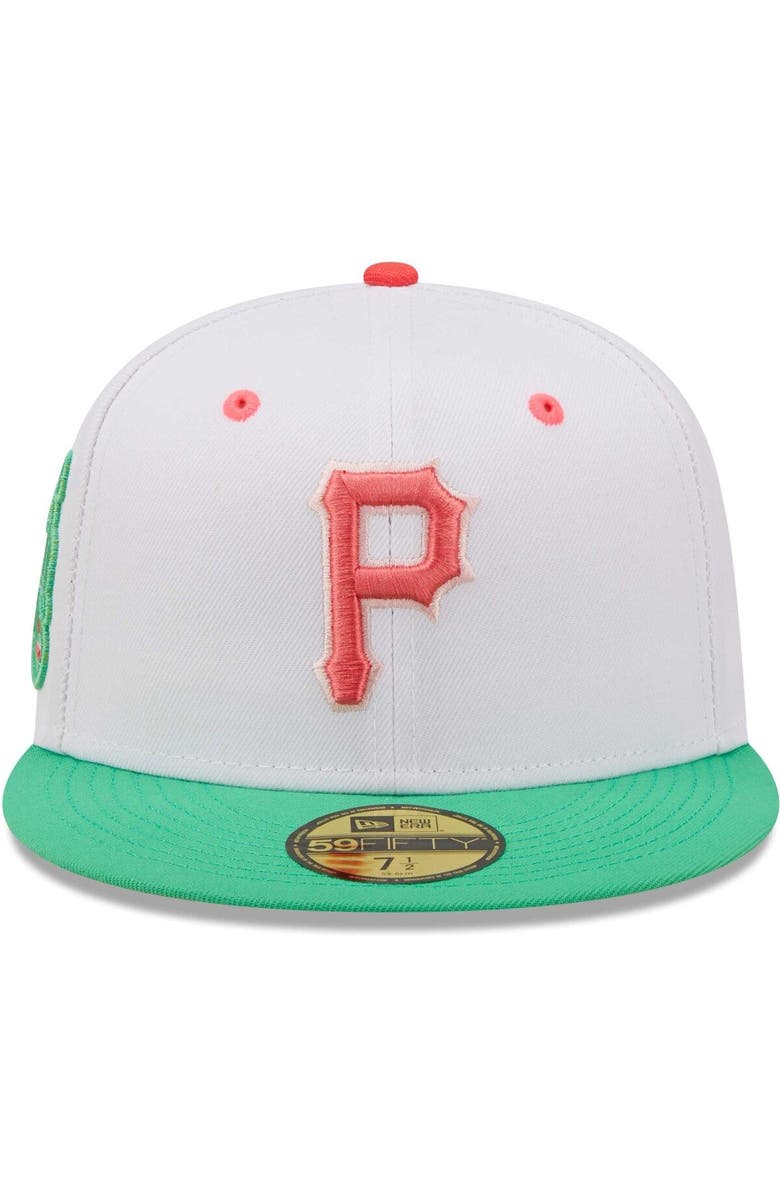 New Era Men's New Era White/Green Pittsburgh Pirates 76th World Series Watermelon Lolli 59FIFTY Fitted Hat, Alternate, color, 