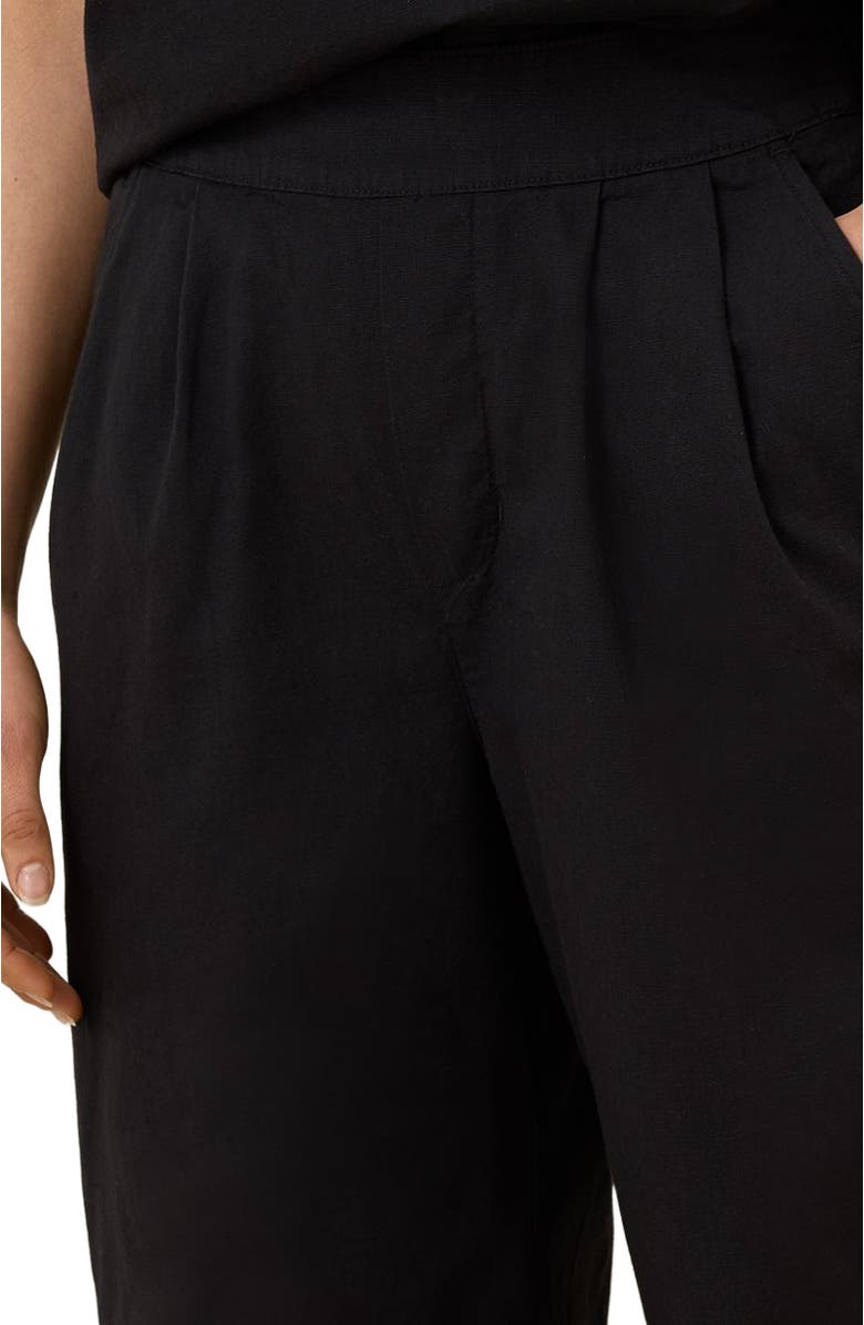 Pact Canopy Linen Pleated Trouser Made with Organic Cotton, Alternate, color, Black