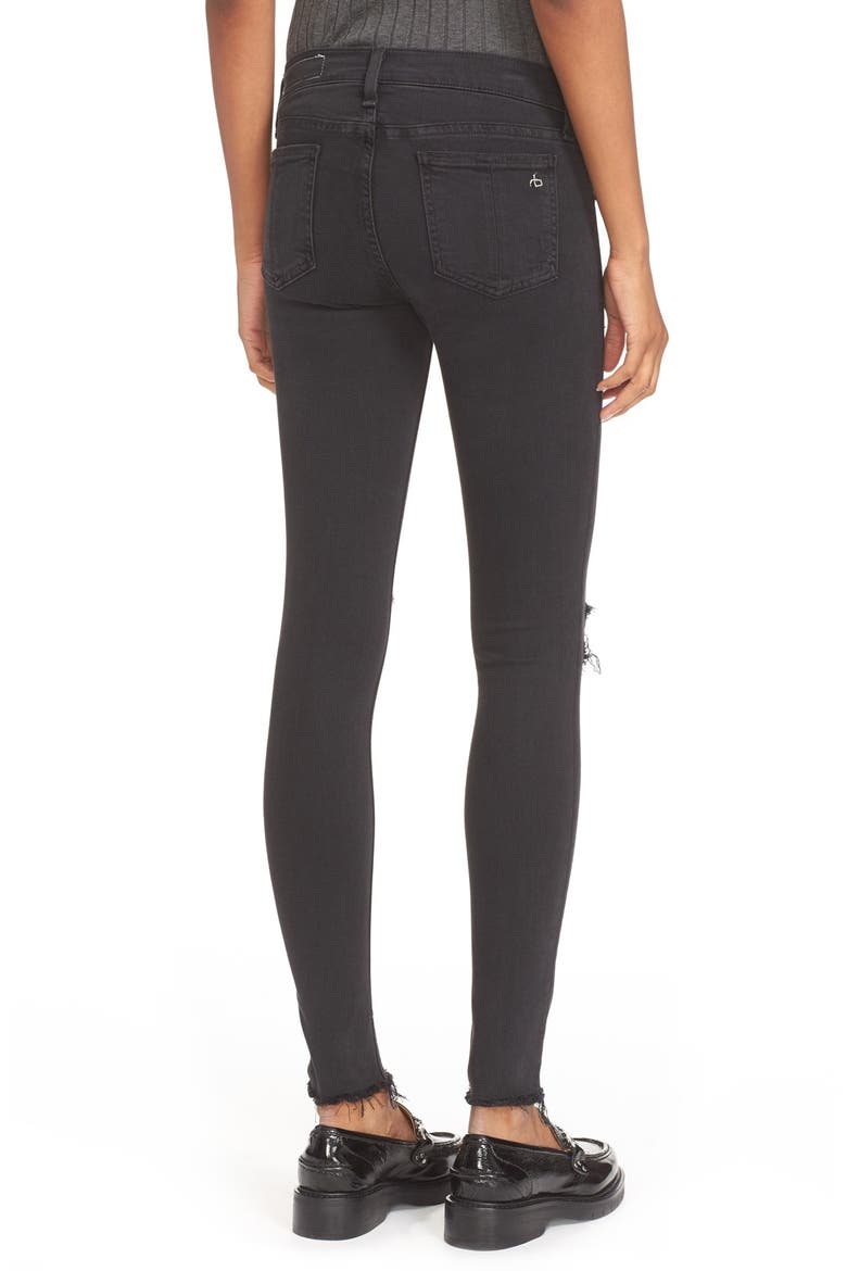 Ripped Denim Leggings, Alternate, color, NIGHT W/ HOLES