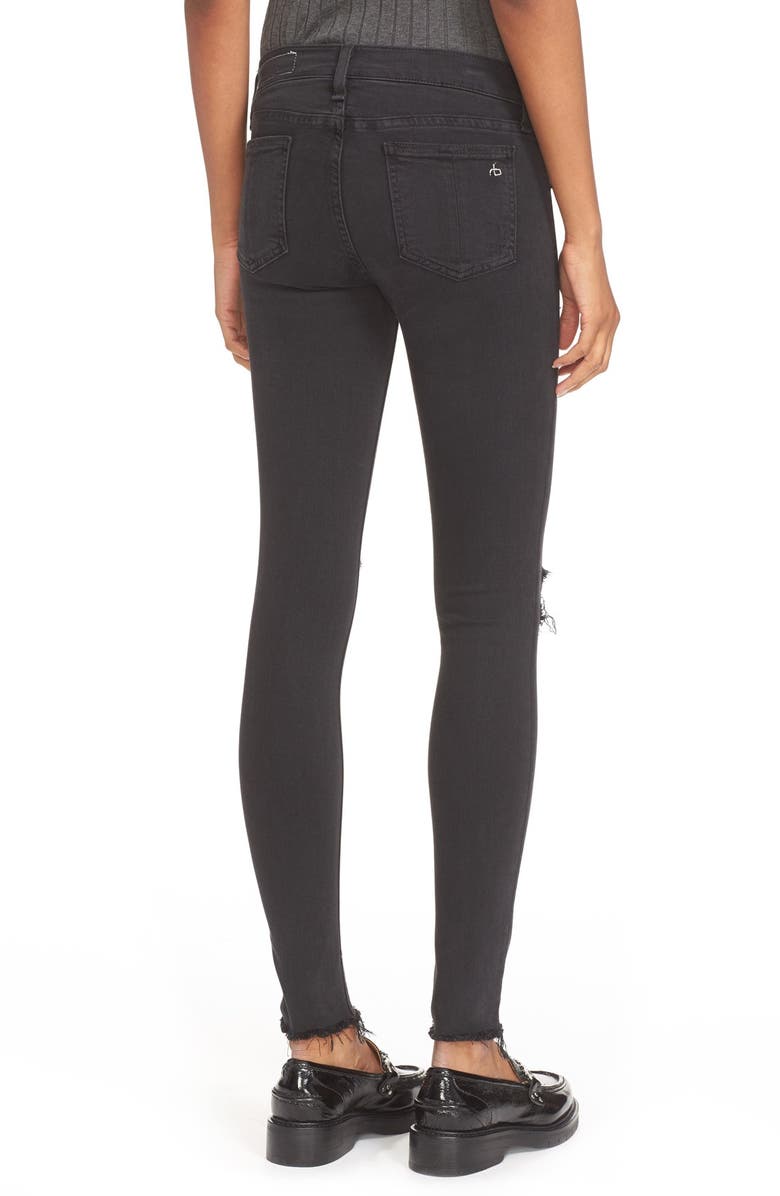 rag & bone/JEAN Ripped Denim Leggings, Alternate, color,