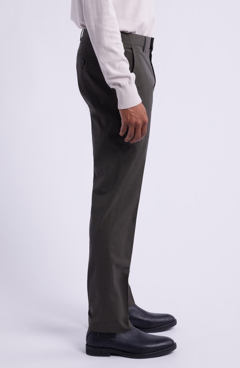 Bonobos Weekday Warrior Slim Fit Houndstooth Dress Pants, Alternate, color, Wednesday Olive Houndstooth