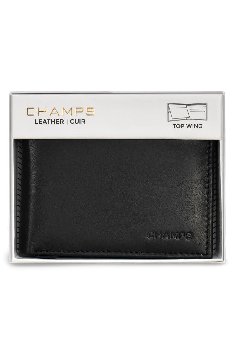 Classic ID Flap Leather Bifold Wallet, Alternate, color, BLACK