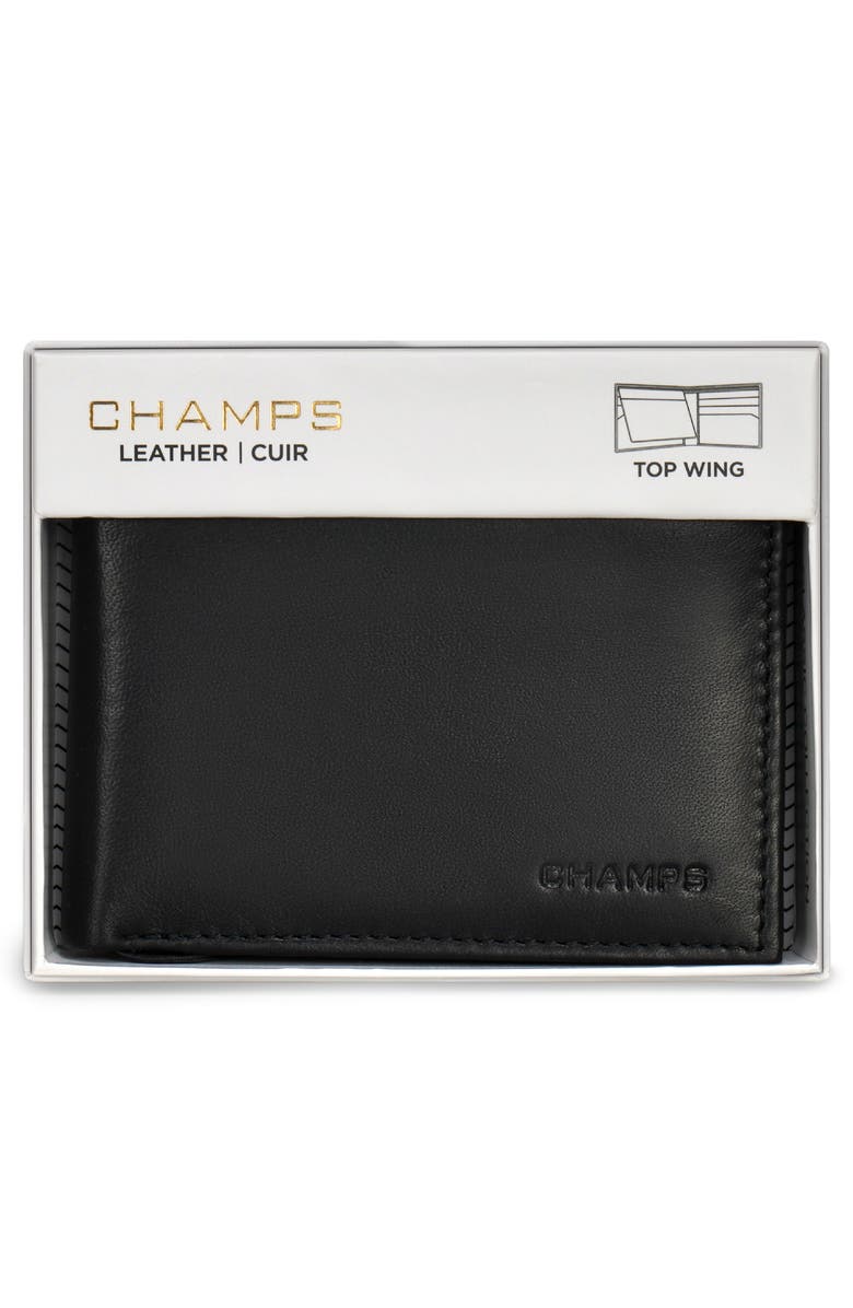 CHAMPS Classic ID Flap Leather Bifold Wallet, Alternate, color,