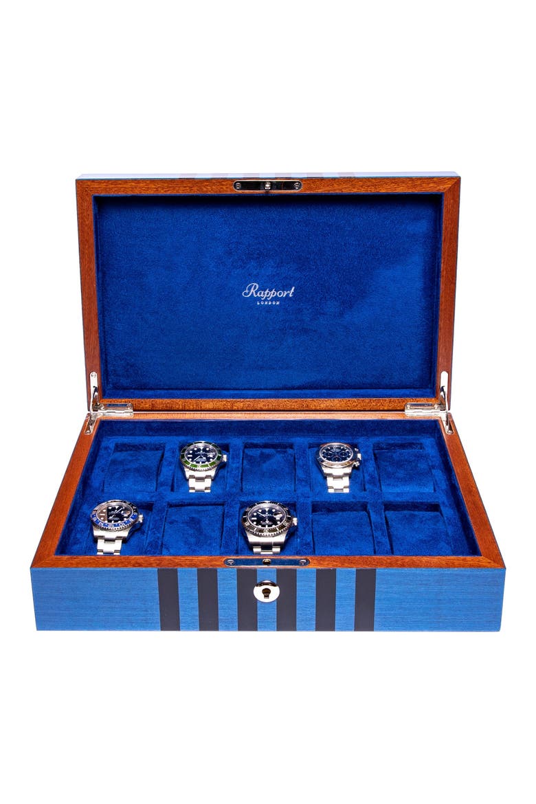 LABYRINTH TEN WATCH BOX, Main, color, Blue
