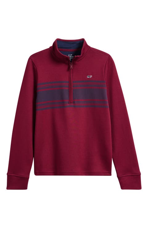 Kids' Pima Cotton Quarter Zip Pullover (Nordstrom Exclusive)