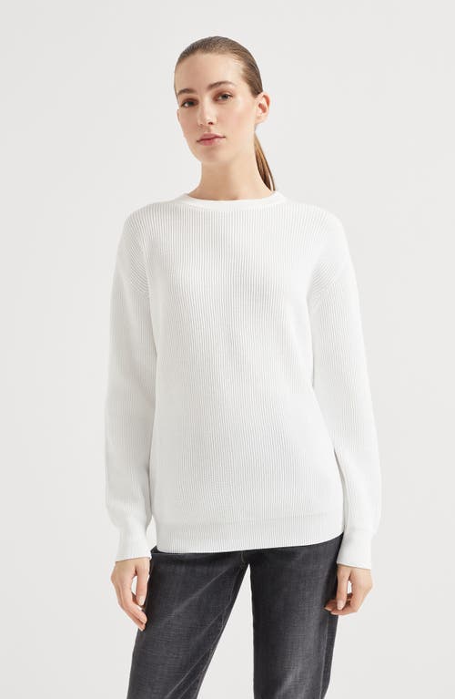 Brunello Cucinelli Cotton Sweater In White