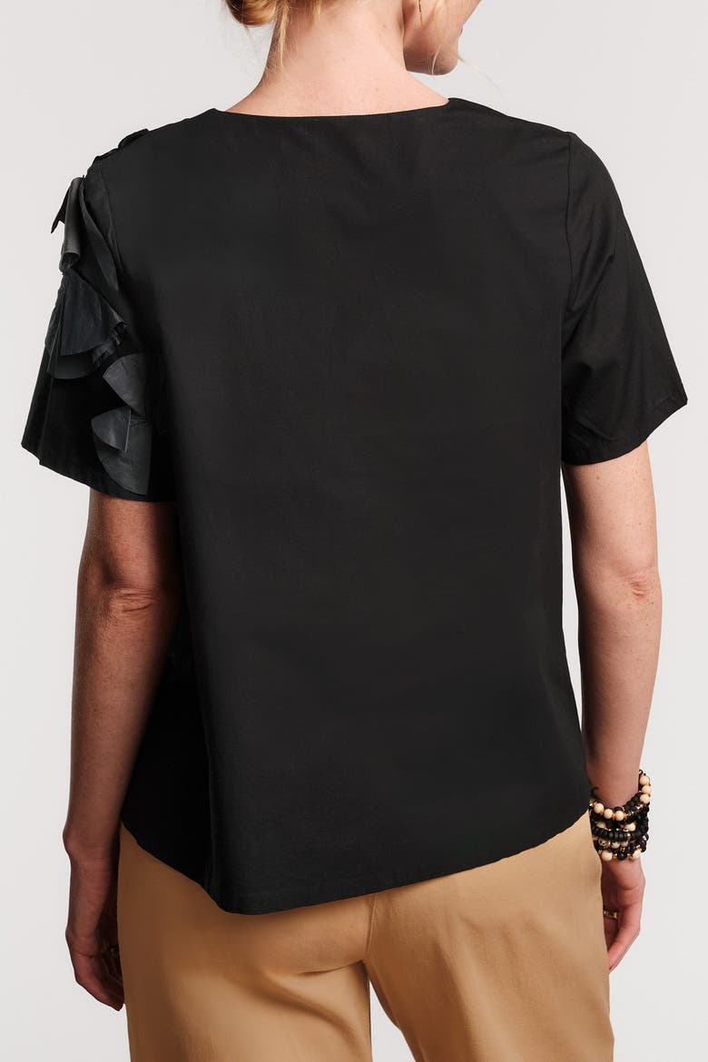 Schooner Top Flowers, Alternate, color, Black