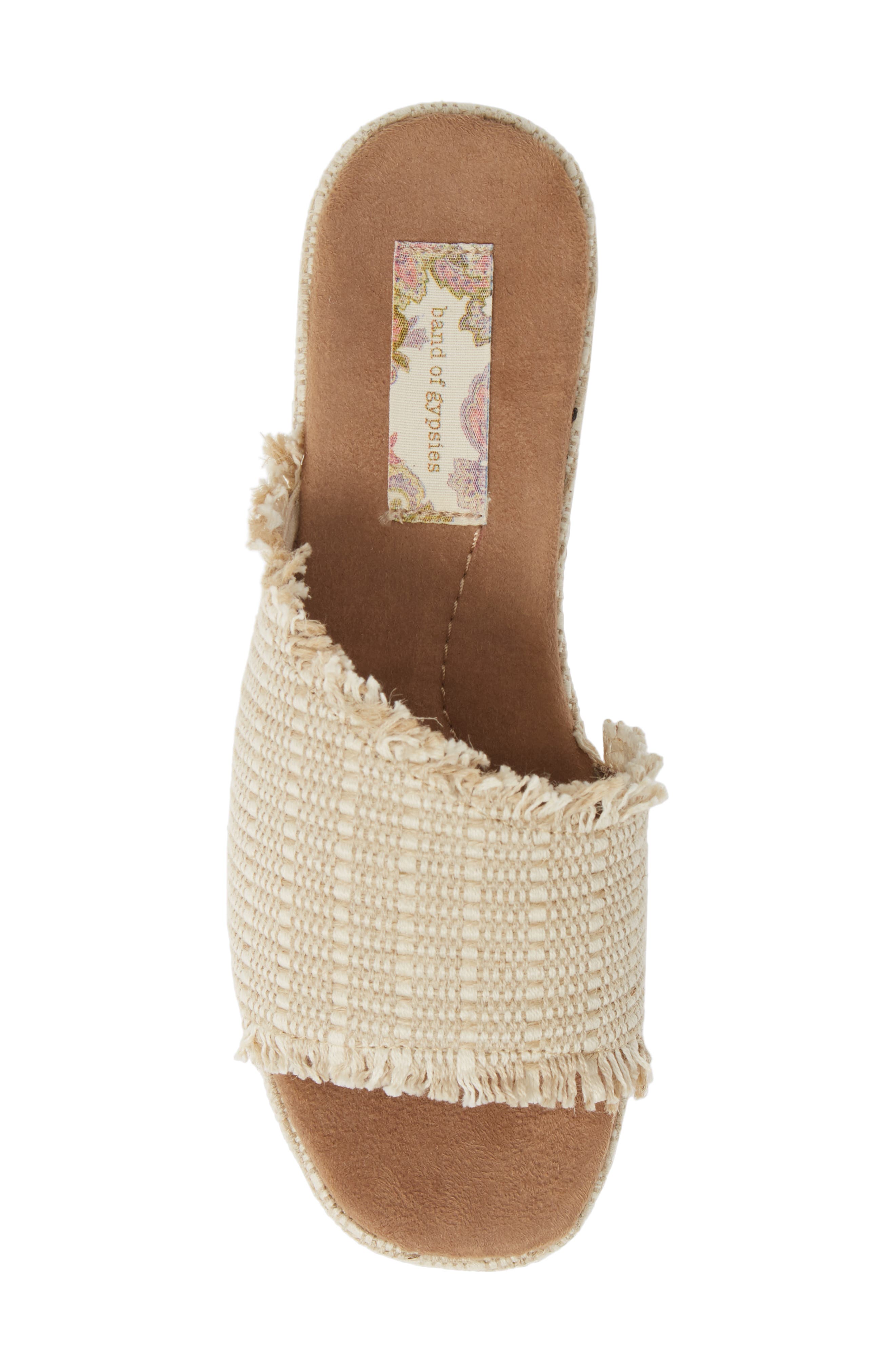 Band of Gypsies Wren Wedge Slide Sandal, Alternate, color, NATURAL