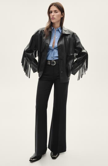 LAGUA GEM | FRINGE FAUX LEATHER ジャケット (ジャケット