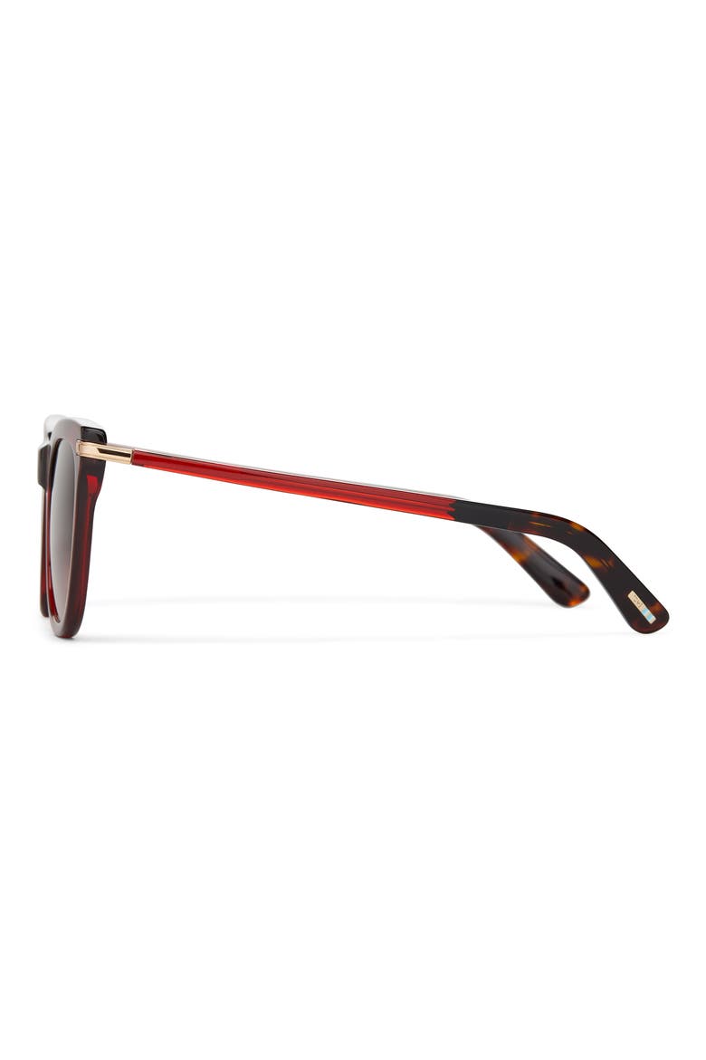 Victoria 53mm Square Sunglasses, Alternate, color, ROSEWOOD CRYSTAL/ SHINY GOLD