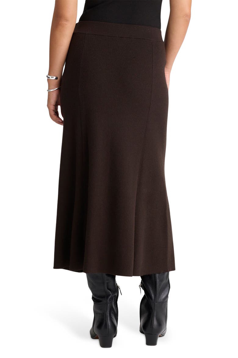 Merino Wool Blend Maxi Skirt, Alternate, color, MOLASSES