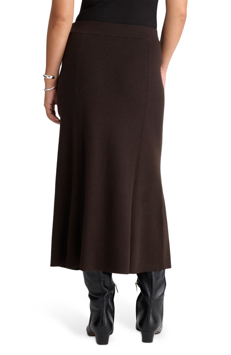 Madewell Merino Wool Blend Maxi Skirt, Alternate, color, Molasses