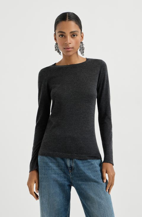 Cashmere and silk sweater