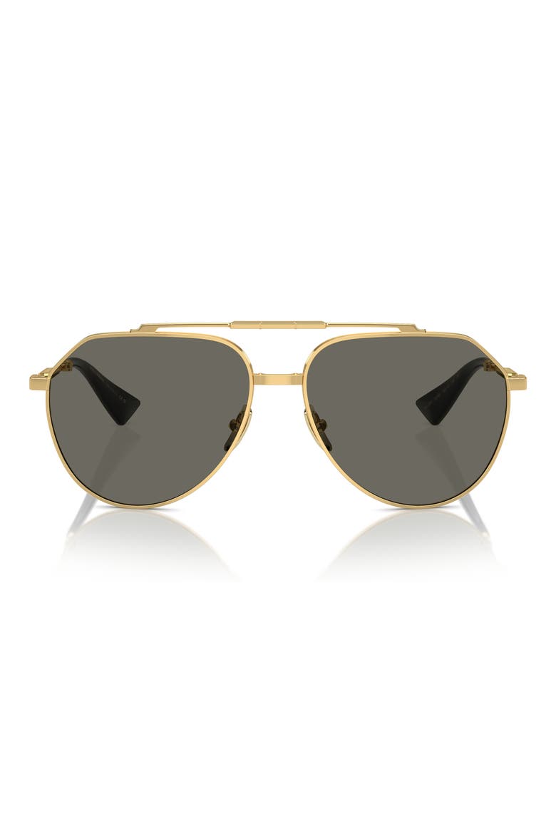 60mm Pilot Sunglasses, Alternate, color, GREY