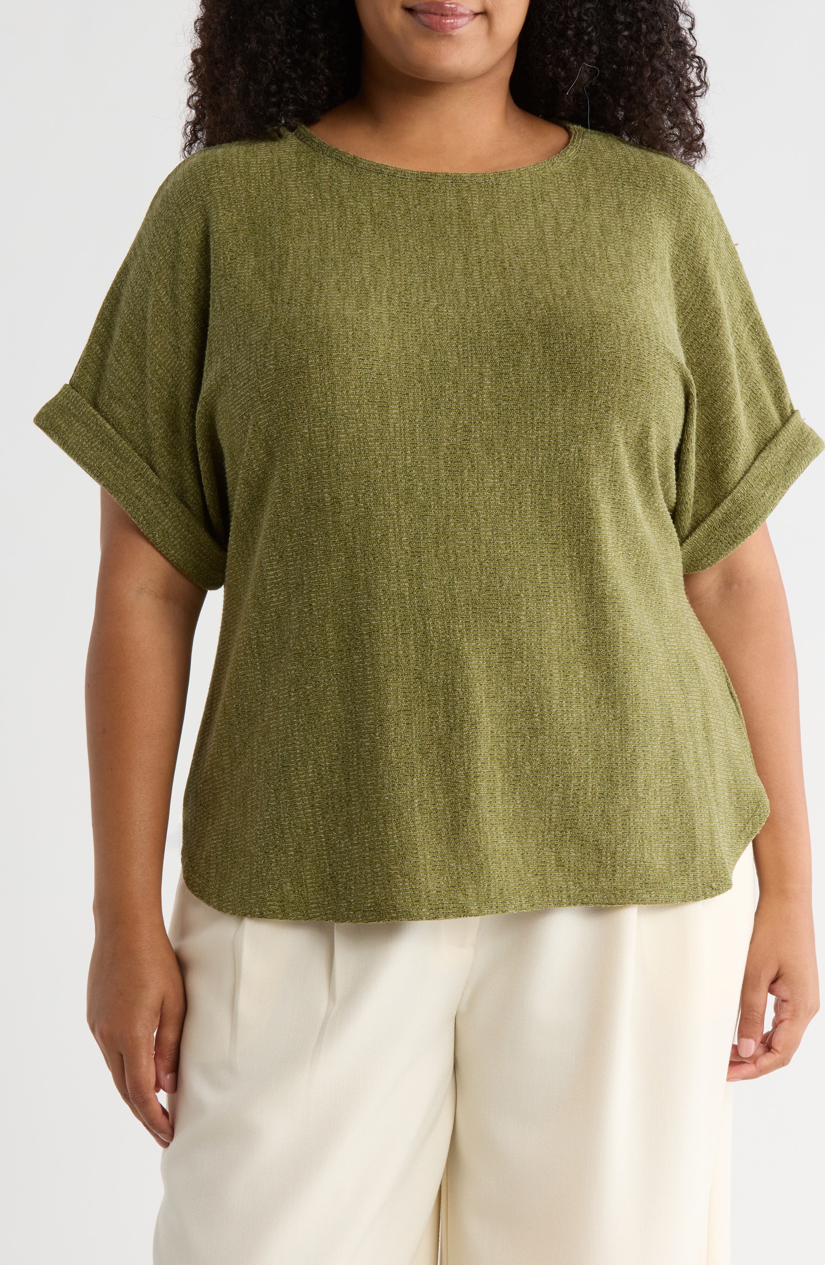 MAX STUDIO Dolman Short Sleeve Top