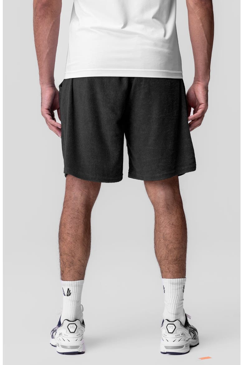 Towel Terry Relaxed Short, Alternate, color, Black
