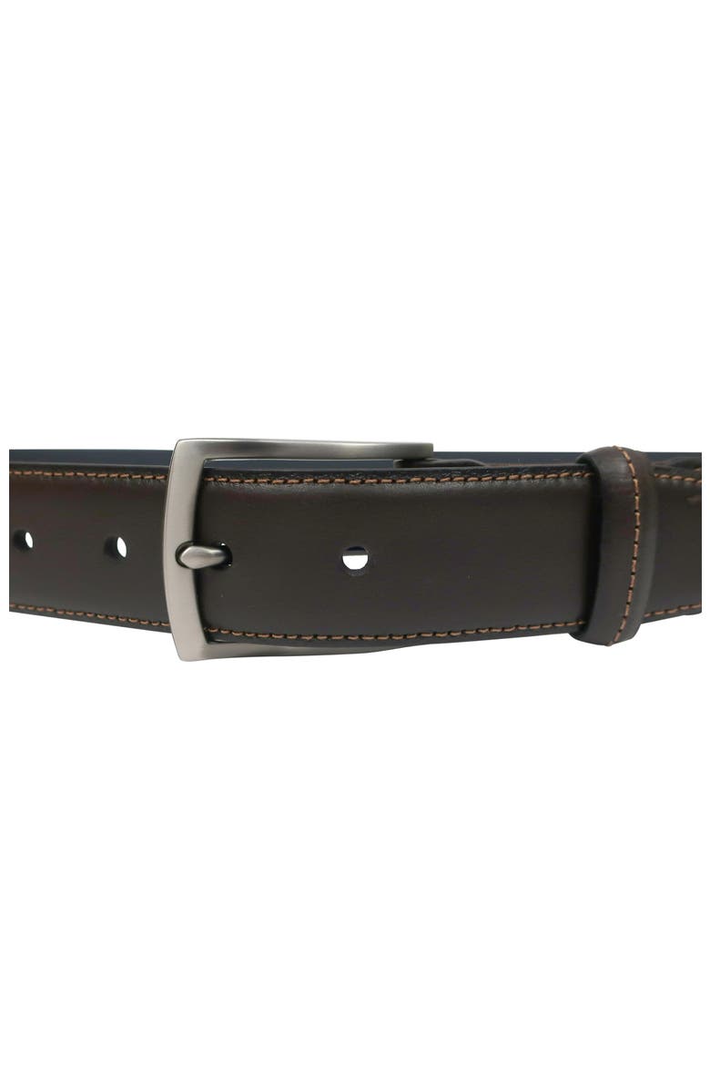 Mens Elastic Power Stretch Leather Belt, Alternate, color, Brown