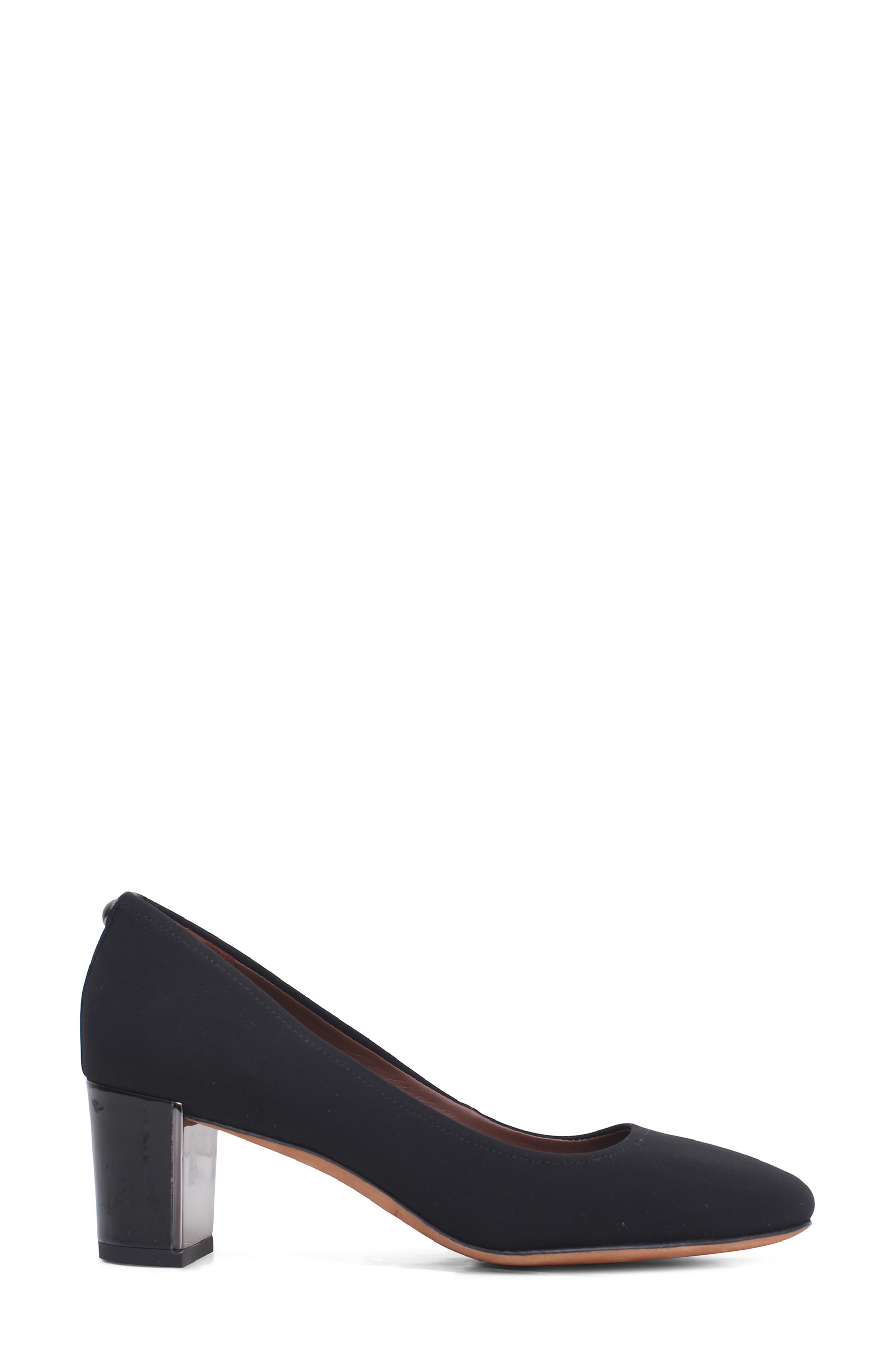 Donald Pliner Donald J Pliner Corin Block Heel Pump, Alternate, color, Black Fabric