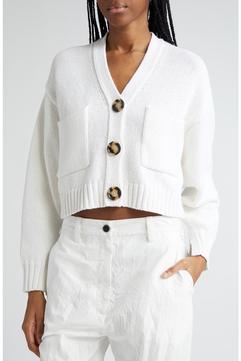 Sofia Oversize Crop Cardigan, Alternate, color, WHITE