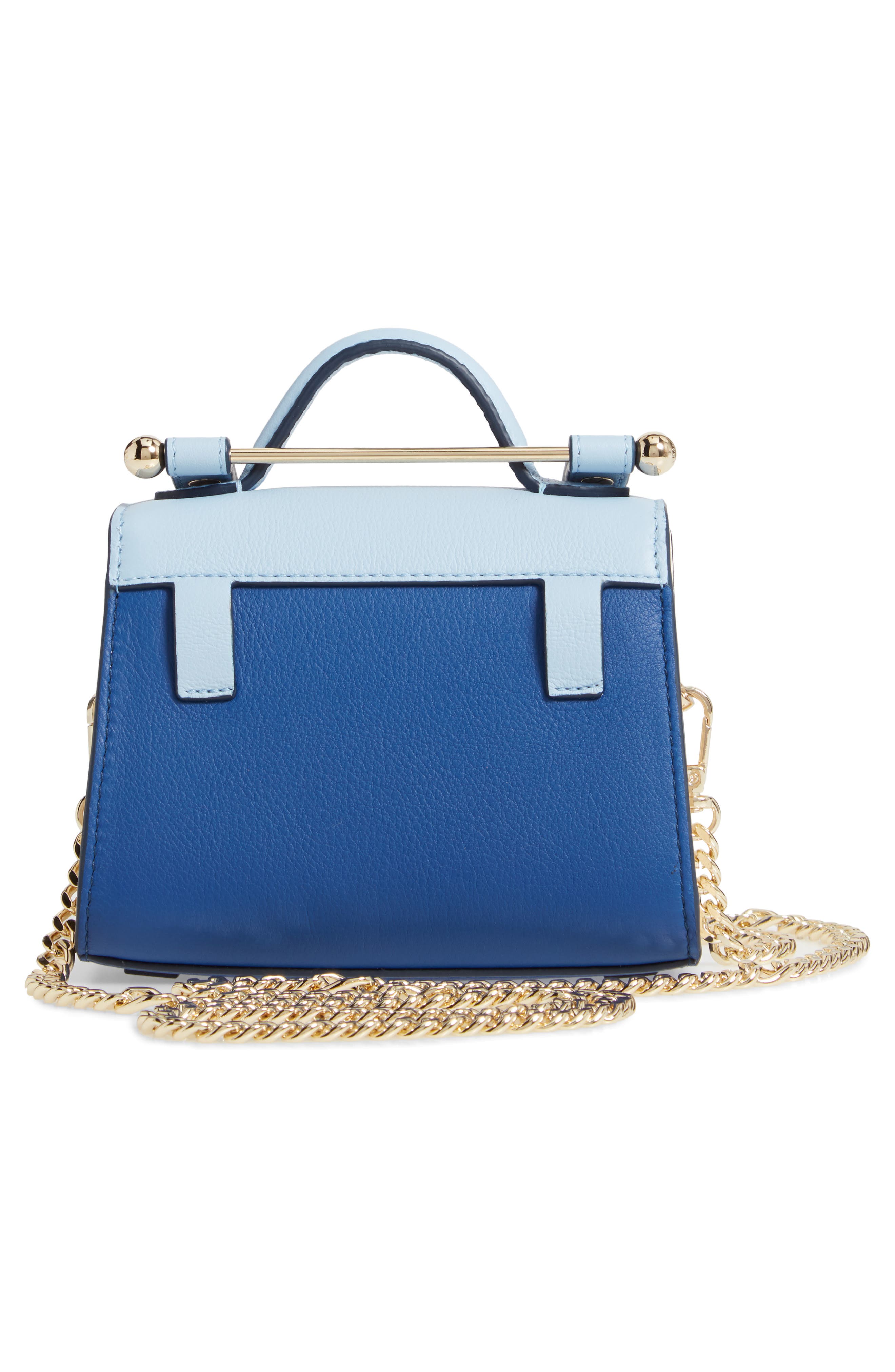 Strathberry Micro Allegro Colorblock Calfskin Leather Tote, Alternate, color, 