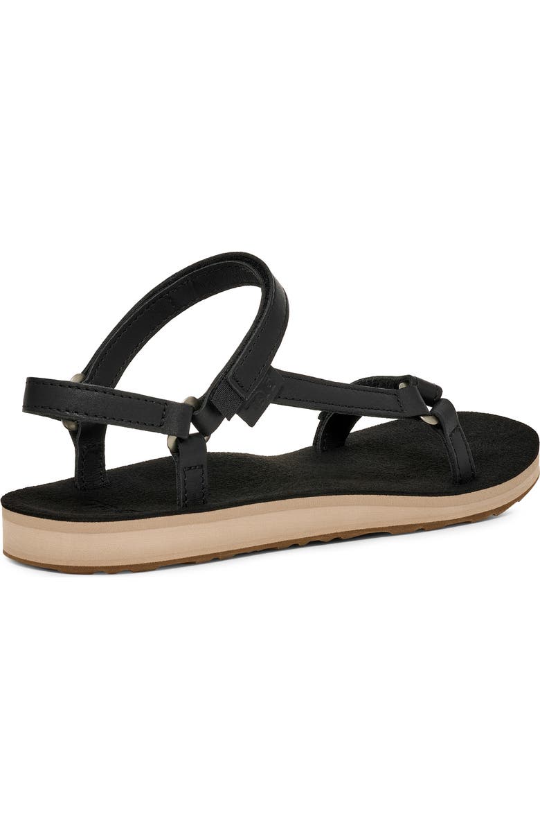 Teva Original Universal Slim Leather Sandal, Alternate, color, Black / Tan