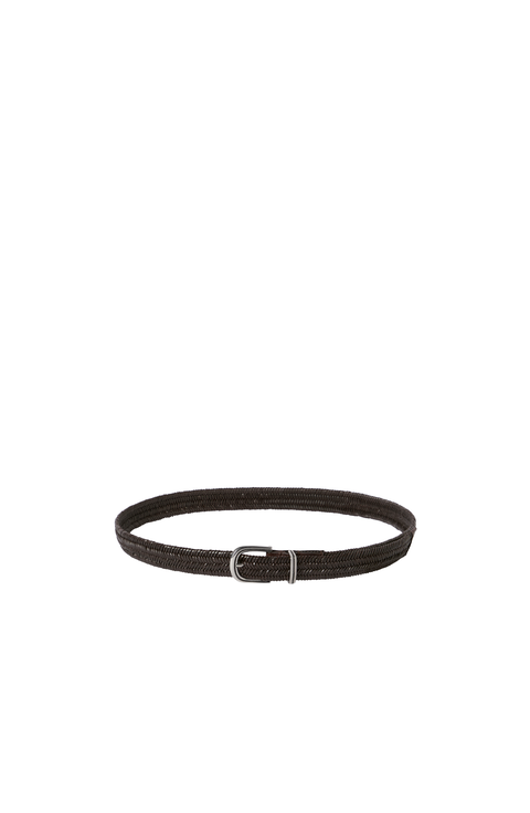 Braided leather belt
