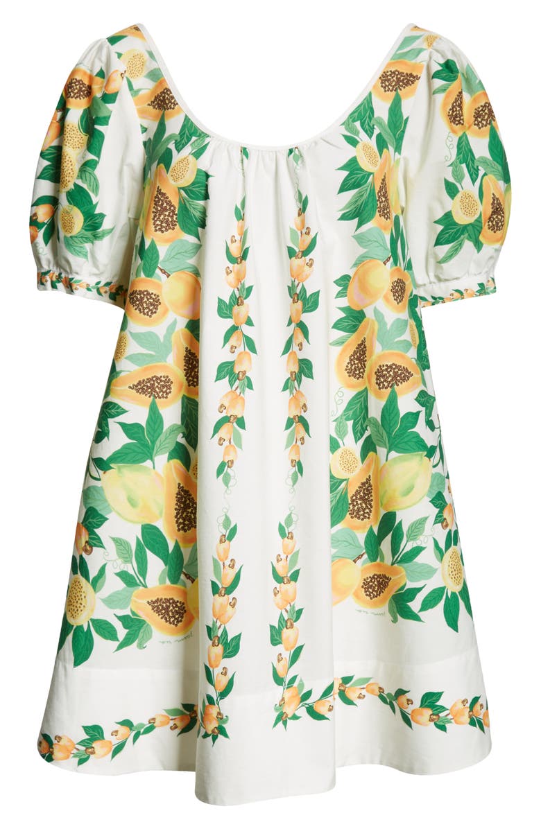 FARM Rio Papaya Salad Cotton Minidress, Alternate, color, 