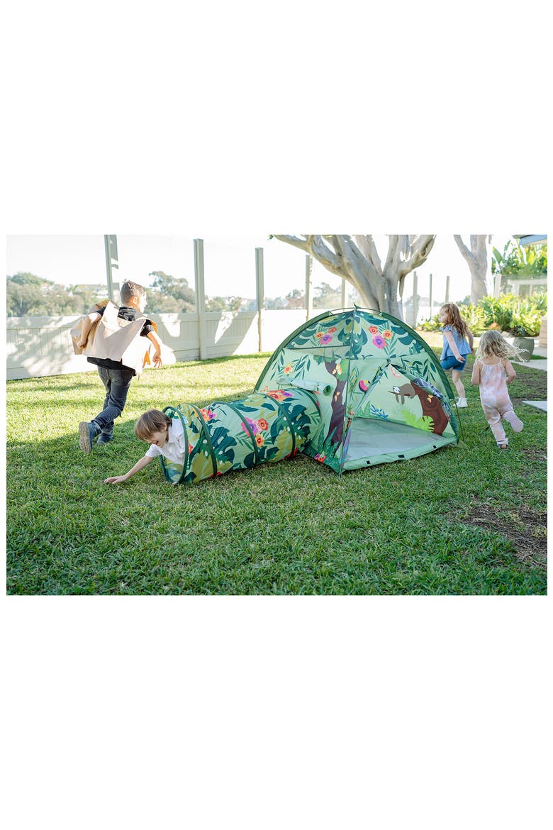 Kids' Jungle Safari Waterproof Play Tent & Tunnel Combo, Alternate, color, GREEN