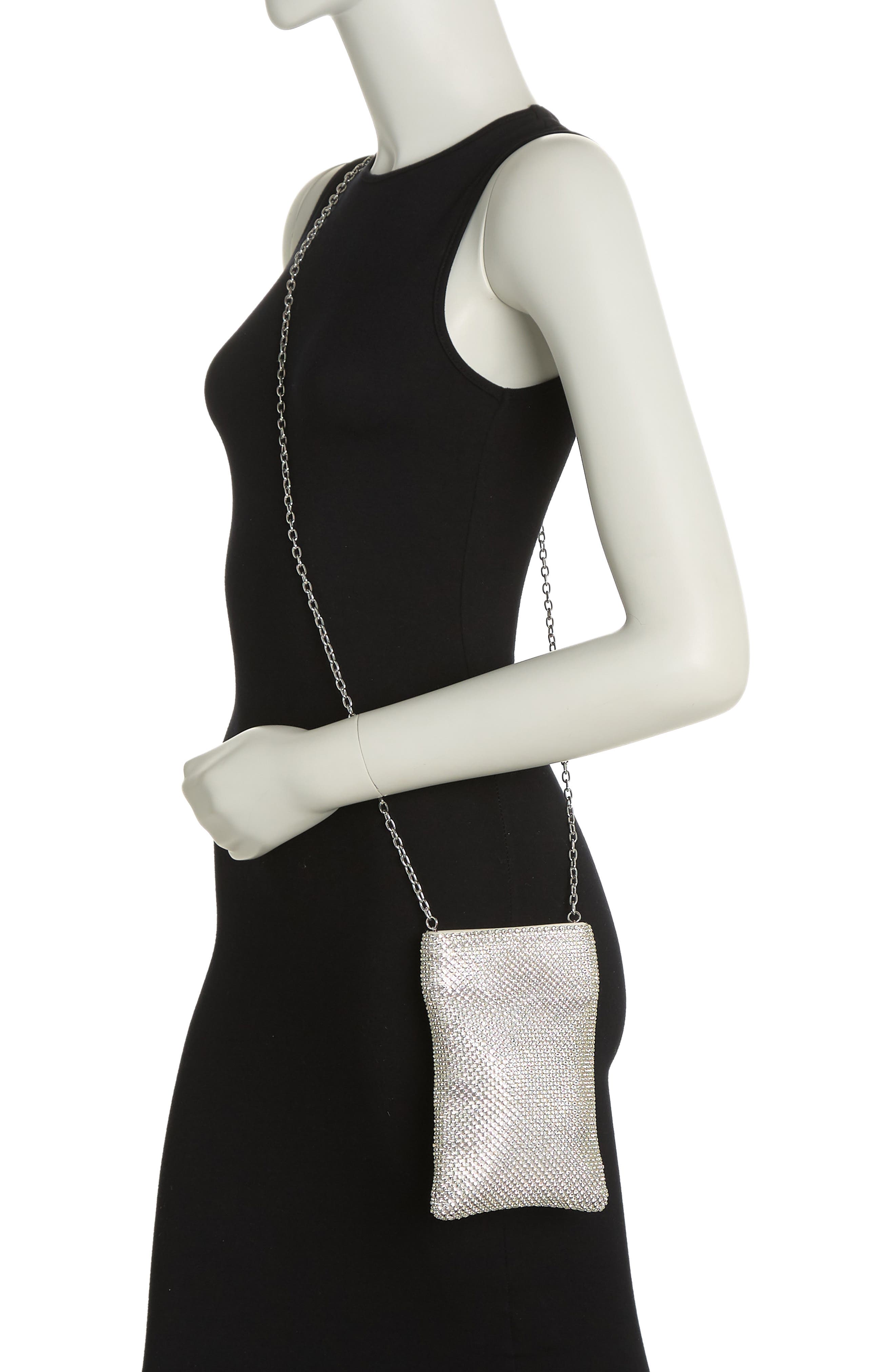 Whiting & Davis Crystal Cosmo Crossbody Bag, Alternate, color, 