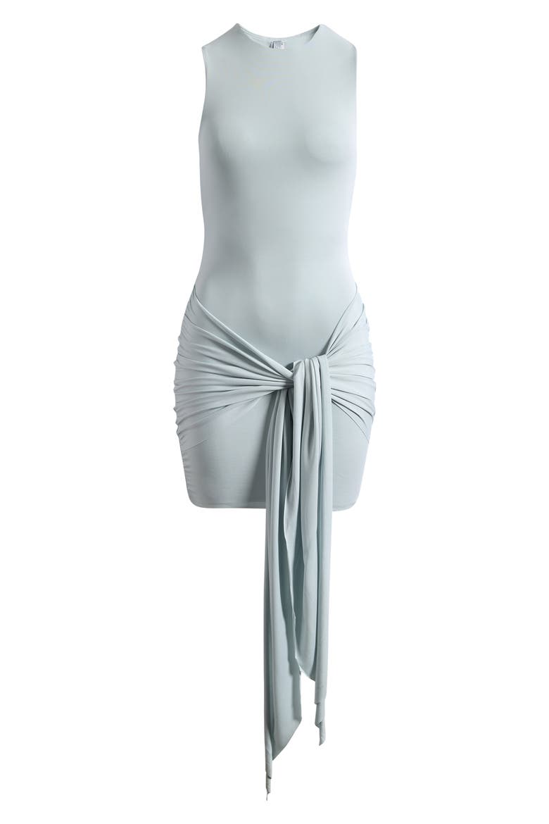 grey jersey wrap dress boohoo Women's Plus Basic Jersey Wrap Dress in Grey Marl