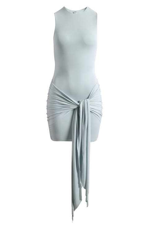 Cupro Jersey Wrap Minidress (Regular & Plus)