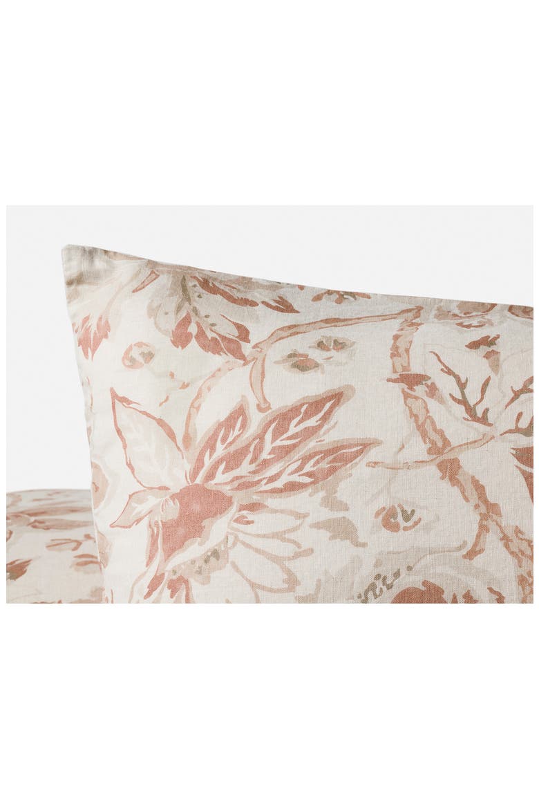 Sea Bloom Linen & Organic Cotton Pillow Sham, Alternate, color, NATURAL W/ PRALINE