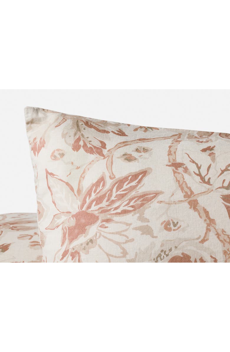 Coyuchi Sea Bloom Linen & Organic Cotton Pillow Sham, Alternate, color, Natural W/ Praline