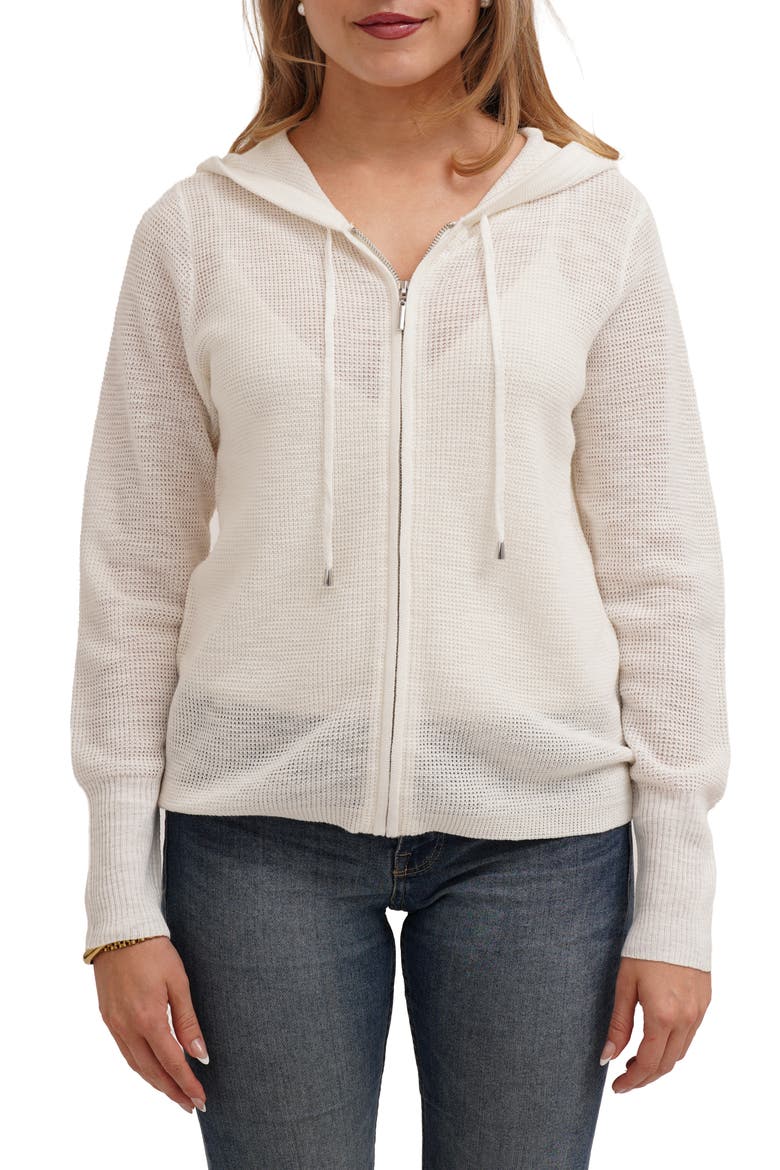 Full Zip Hoodie, Main, color, BONE