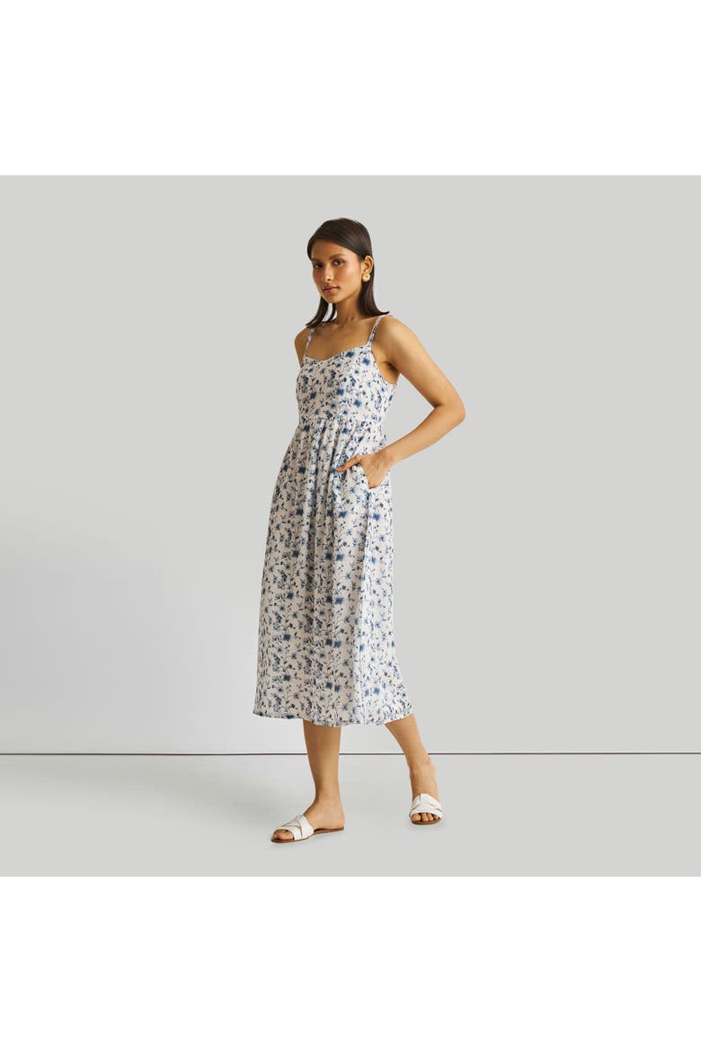 Strappy Gathered Midi Dress, Alternate, color, Wisteria Whimsy
