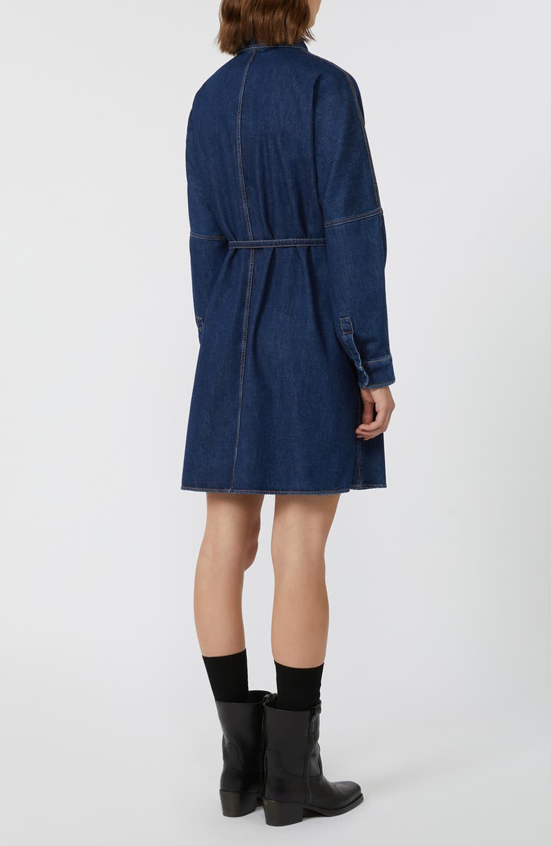 Weekend Max Mara Balenio Long Sleeve Denim Shirtdress, Alternate, color, Navy