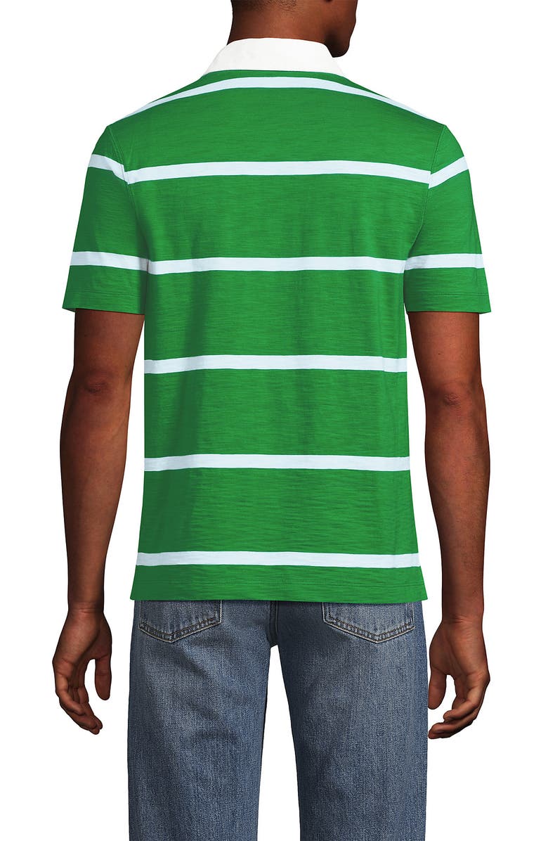 Lands' End Short Sleeve Slub Textured Rugby Polo, Alternate, color, 